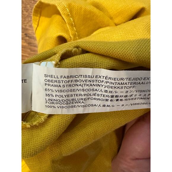 Moon River Women's Puff Sleeve A-Line Midi Dress Mustard Size Medium - Picture 7 of 9